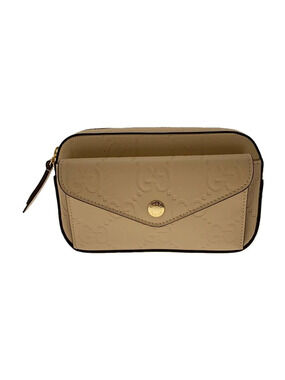 Gucci beige Pink Jumbo GG embossed Chain Crossbody Bag